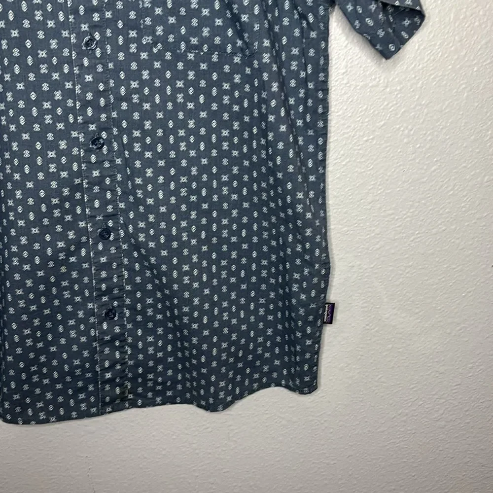 Patagonia Go To Patterned Full Button Front Collared Shirt Size Small - Picture 6 of 11